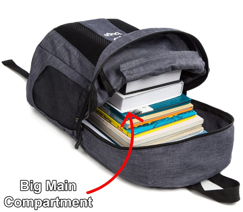 Bago Lightweight Backpack for Hiking Backpack for Women and Men - 25L Travel Day Pack - Foldable Hiking Daypack Ultralight for Camping Outdoor Sports - Packable Backpack for Travel (SnowBlack) - Image 5